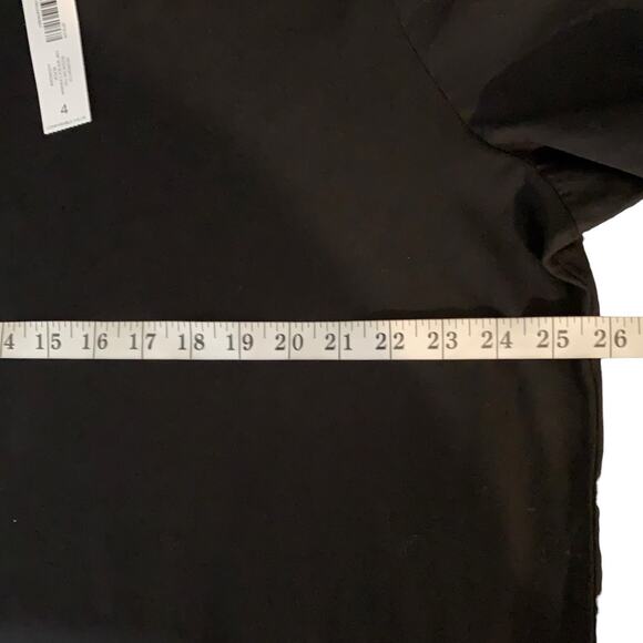 Chico's Top NWT Women's Size 4 (2x) Black Georgette Scoop Neck Ruffle Sleeve - Picture 6 of 7